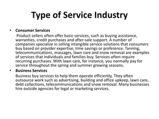 Service Industries | PPTX