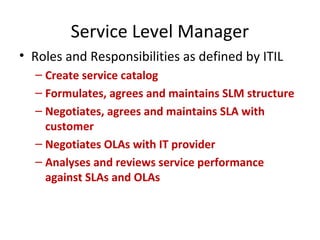 Service Level Management