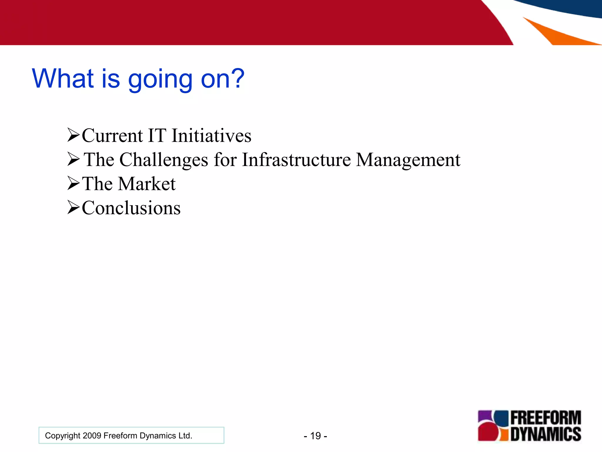 Root Cause Analysis / Service Optimisation