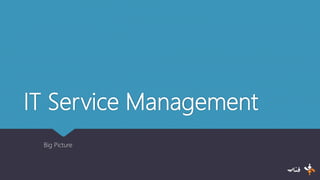 IT Service Management
Big Picture
 