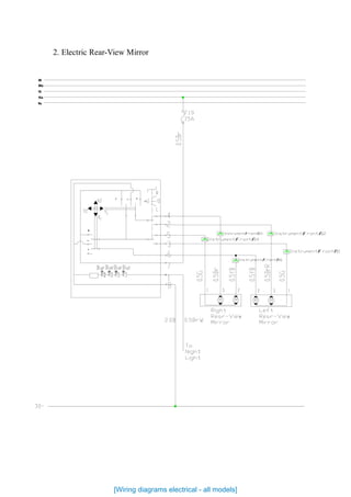 2. Electric Rear-View Mirror
Ka
15a
15
30a
30
/ /
/ /
/ /
/ /
/ /
[Wiring diagrams electrical - all models]
 