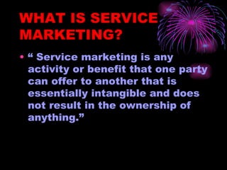 Service marketing