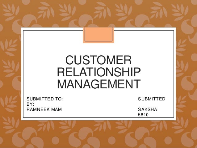 marketing and customer relationship management marketing and customer relationship management