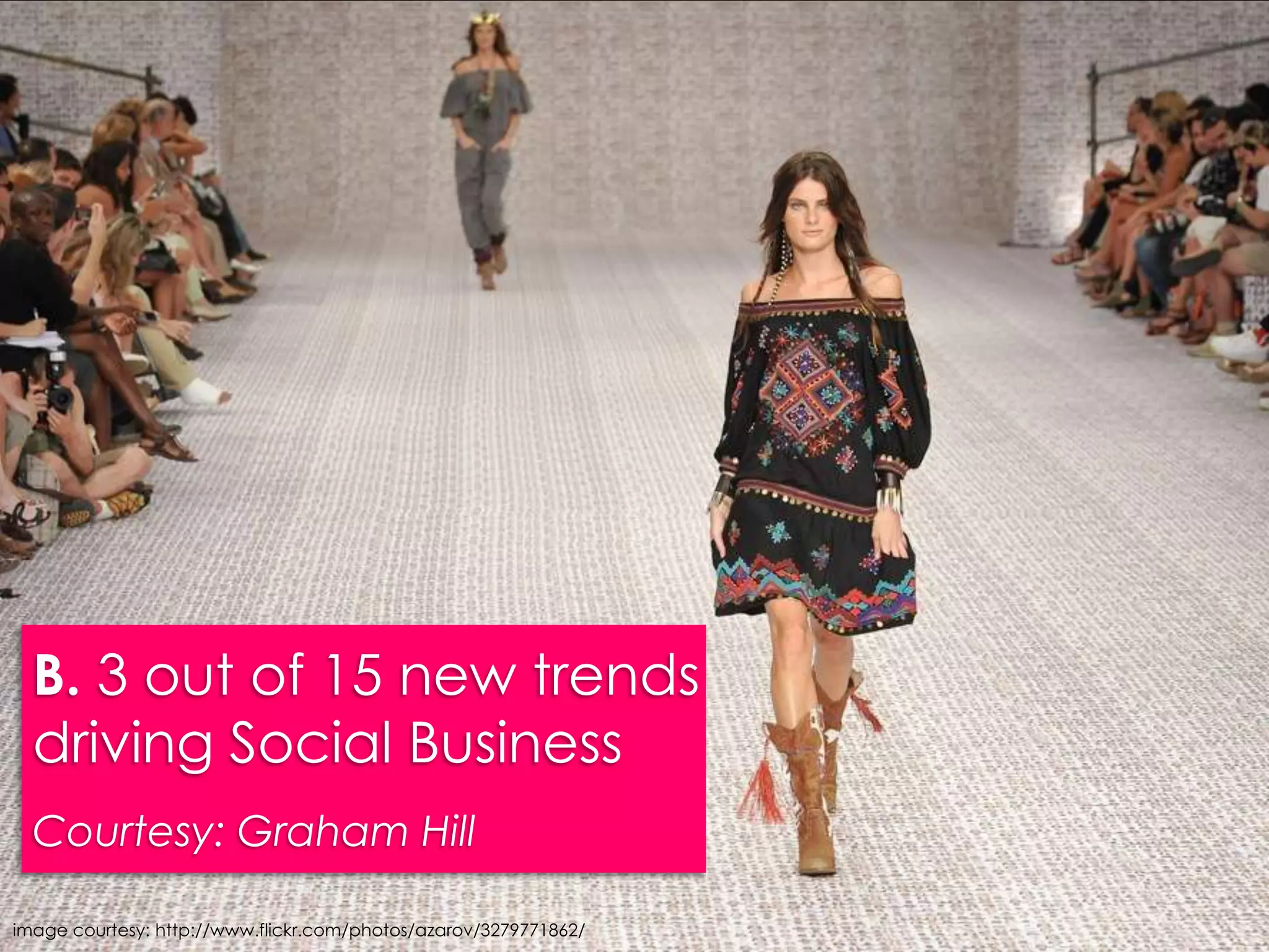 B. 3 out of 15 new trends driving Social BusinessCourtesy: Graham Hillimage courtesy: http://www.flickr.com/photos/azarov/3279771862/