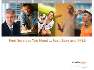 Find Services You Need … Fast, Easy and FREE 