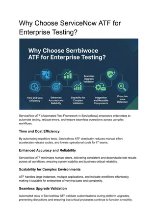 Servicenow Automation Testing ServiceNow ATF: Automating Tests for a Faster, Safer Platform ...