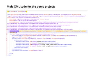 Mule XML code for the demo project:
 