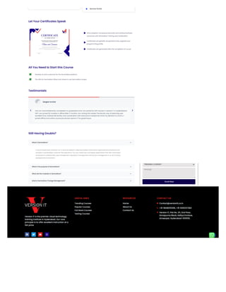Servicenow Sample Training Pdf ServiceNow Training In Hyderabad - Version IT | PDF