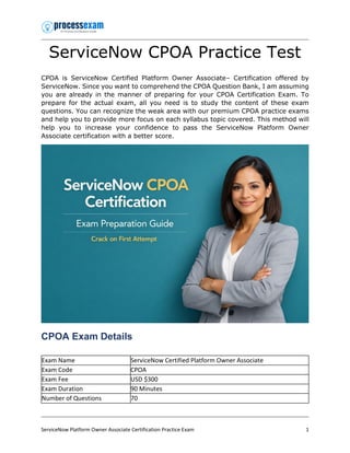 Comprehensive ServiceNow Certified Platform Owner Associate (CPOA) Exam ...
