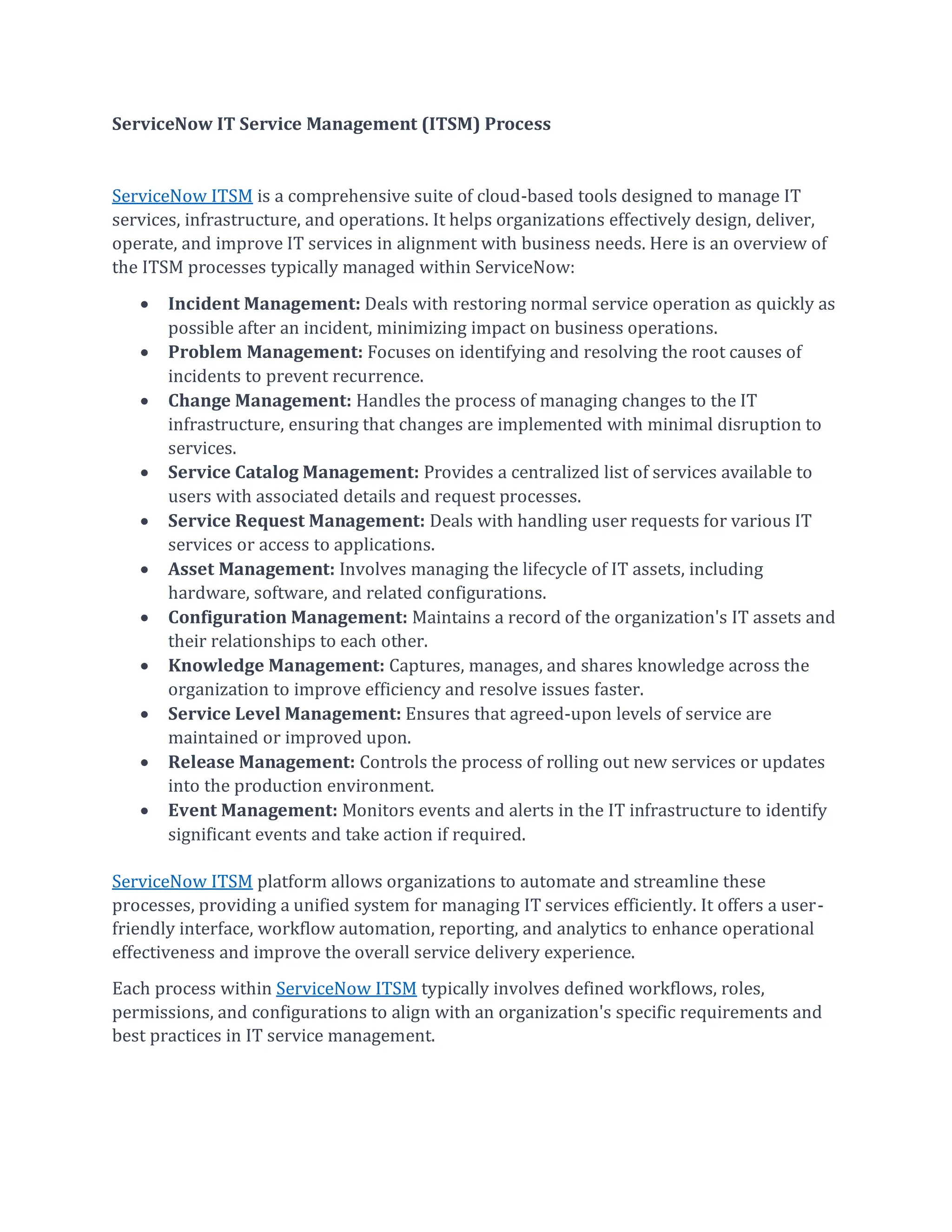 ServiceNow IT Service Management (ITSM) Process.pdf