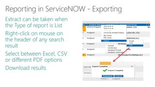 ServiceNow (SNOW) Reporting Explaind | PDF