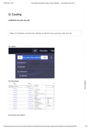 ServiceNow Subscription Usage, License Utilization, Counting Licensed ...