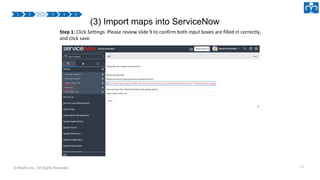 © Micello Inc., All Rights Reserved.
(3) Import maps into ServiceNow
12
 