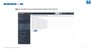 © Micello Inc., All Rights Reserved.
Step 3: The files to be processed will be loaded. Click Preview.
23
 