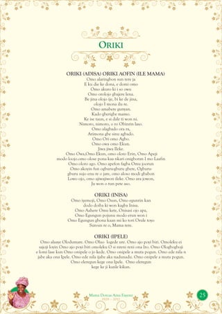 Service of songs programme