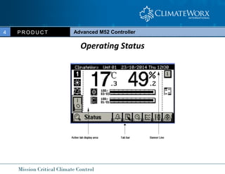Mission Critical Climate Control
Advanced M52 Controller
P R O D U C T
4
Operating Status
 