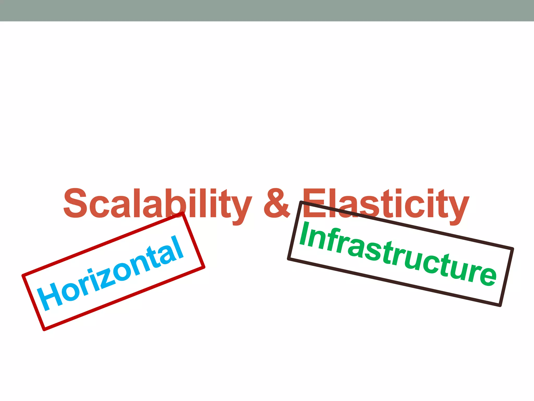 Scalability & Elasticity
 
