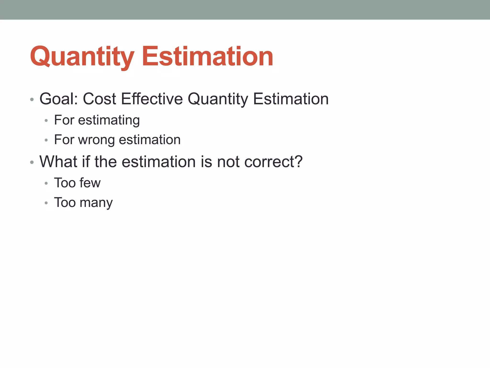 Quantity Estimation
     • Goal: Cost Effective Quantity Estimation
       • For estimating
       • For wrong estimation
     • What if the estimation is not correct?
       • Too few
       • Too many




             Confidential | Copyright 2012 Trend   3
12/24/2012                 Micro Inc.              4
 