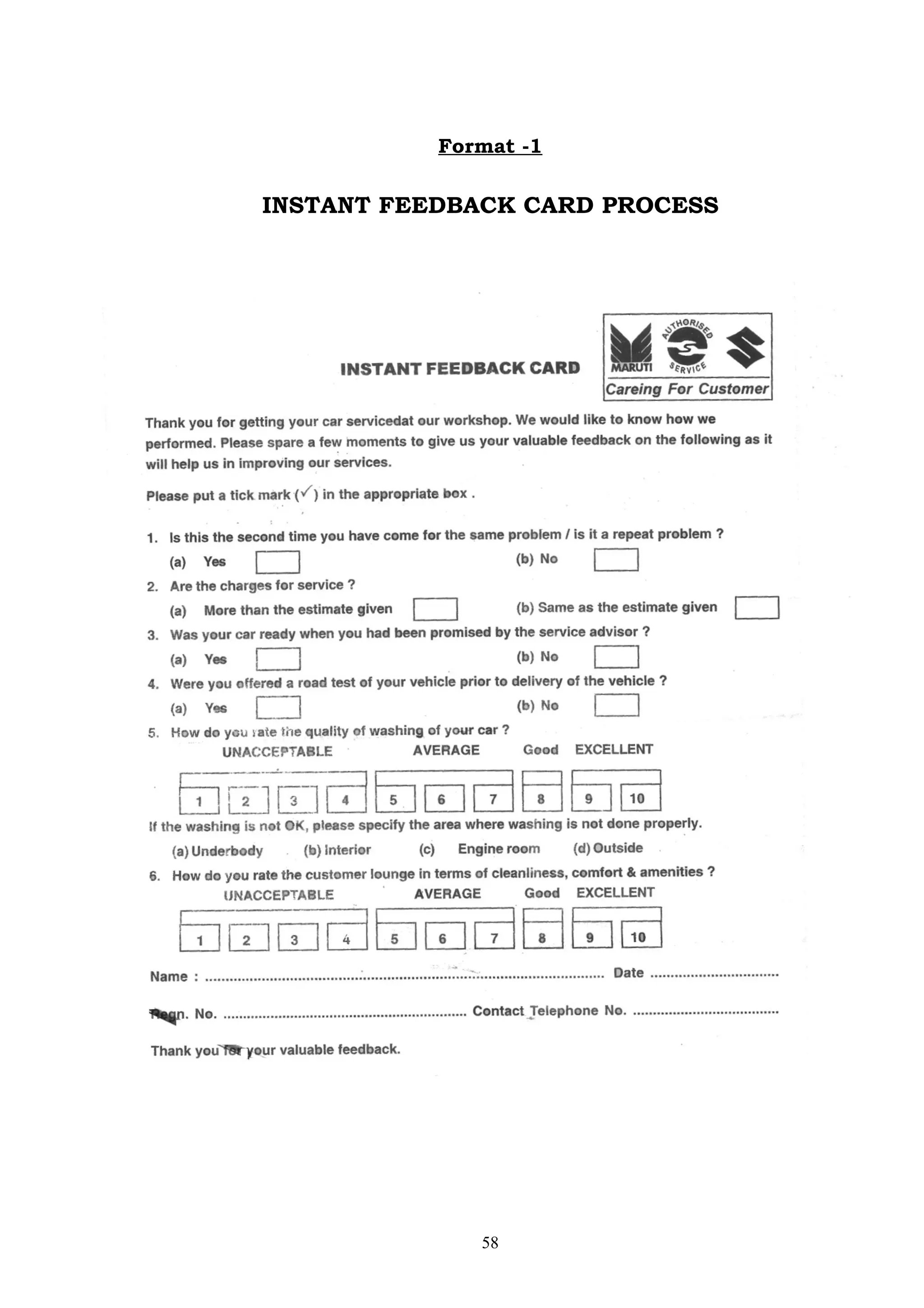 Format -1

INSTANT FEEDBACK CARD PROCESS




              58
 