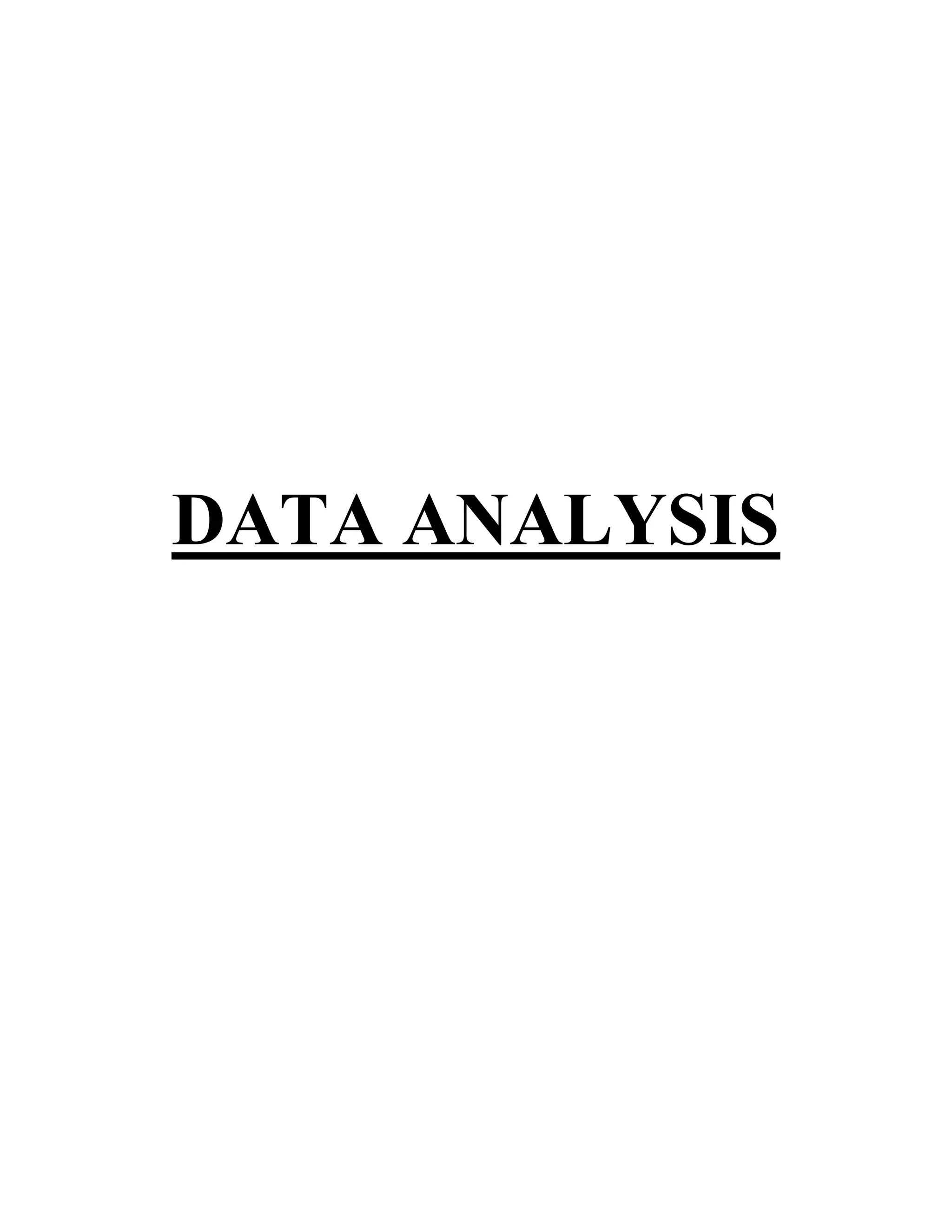 DATA ANALYSIS
 