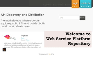 Welcome to
Web Service Platform
Repository

 