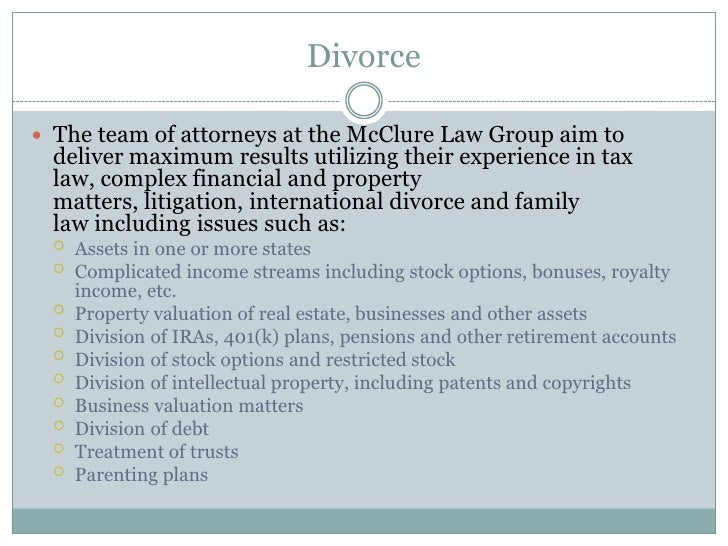 Division of stock options in divorce