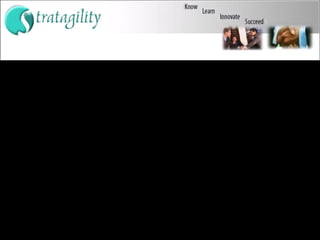 The need to continuously craft and re-orient Strategy, “Strategic Agility” One that maximizes future opportunity share not just today’s market share  One that continuously innovates and poised to mould and impact the future One that continuously delivers greater value creation 