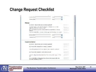 Change Request Checklist   