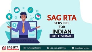 SAG RTA Services: What Do Indian Professionals Expect?