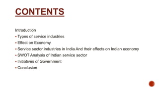 Service sector and economic growth | PPTX
