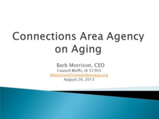 Services for seniors in their homes  - Barbara Morrisson