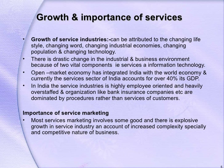 Importance of service marketing essay