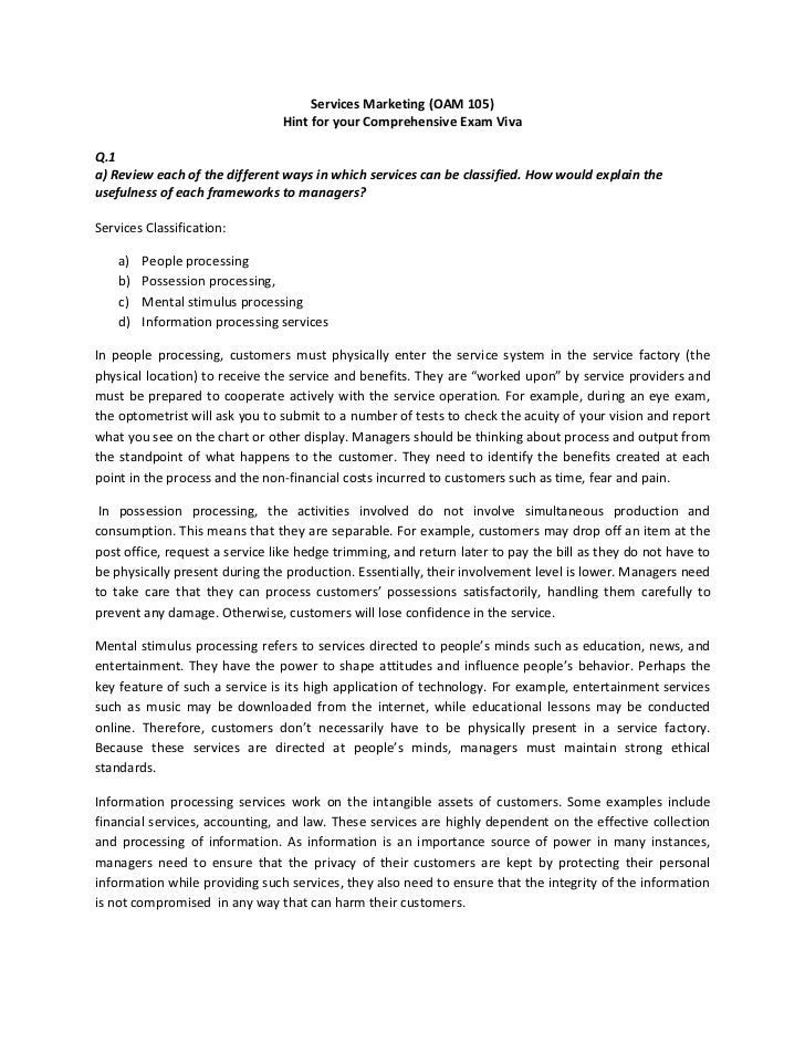 Comprehensive exam and dissertation services