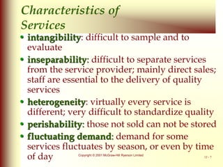 services marketing The nature and importance of services | PPT