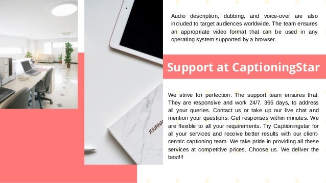 Services provided by captioning star | PPT