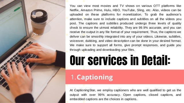 Services provided by captioning star | PPT