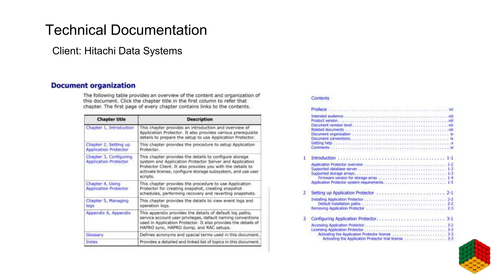 Technical Documentation
Client: Hitachi Data Systems