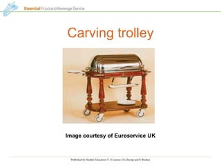 Published by Hodder Education  J Cousins, D Lillicrap and S Weekes
Carving trolley
Image courtesy of Euroservice UK
 