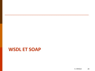 WSDL ET SOAP
E. NFAOUI 28
 