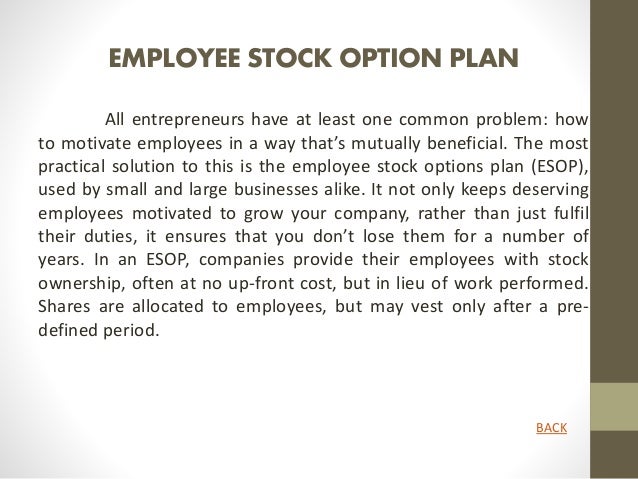 Stock options are often used to encourage employees to quizlet
