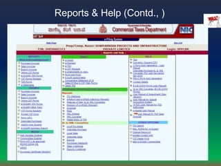 Reports & Help (Contd., )
 