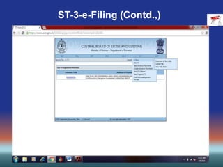 ST-3-e-Filing (Contd.,)
 