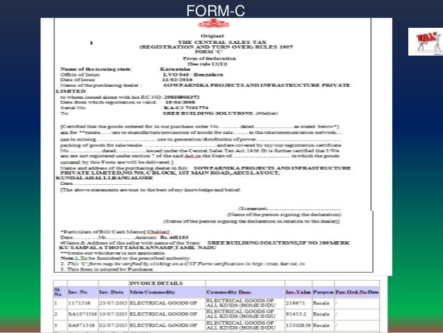 vat e sugam c form auto generation service tax registration e fi c form
