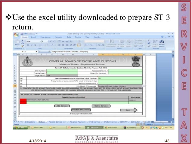 excel tax service