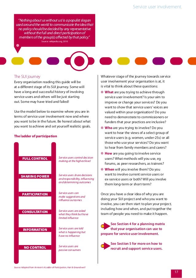 Service user involvement literature review