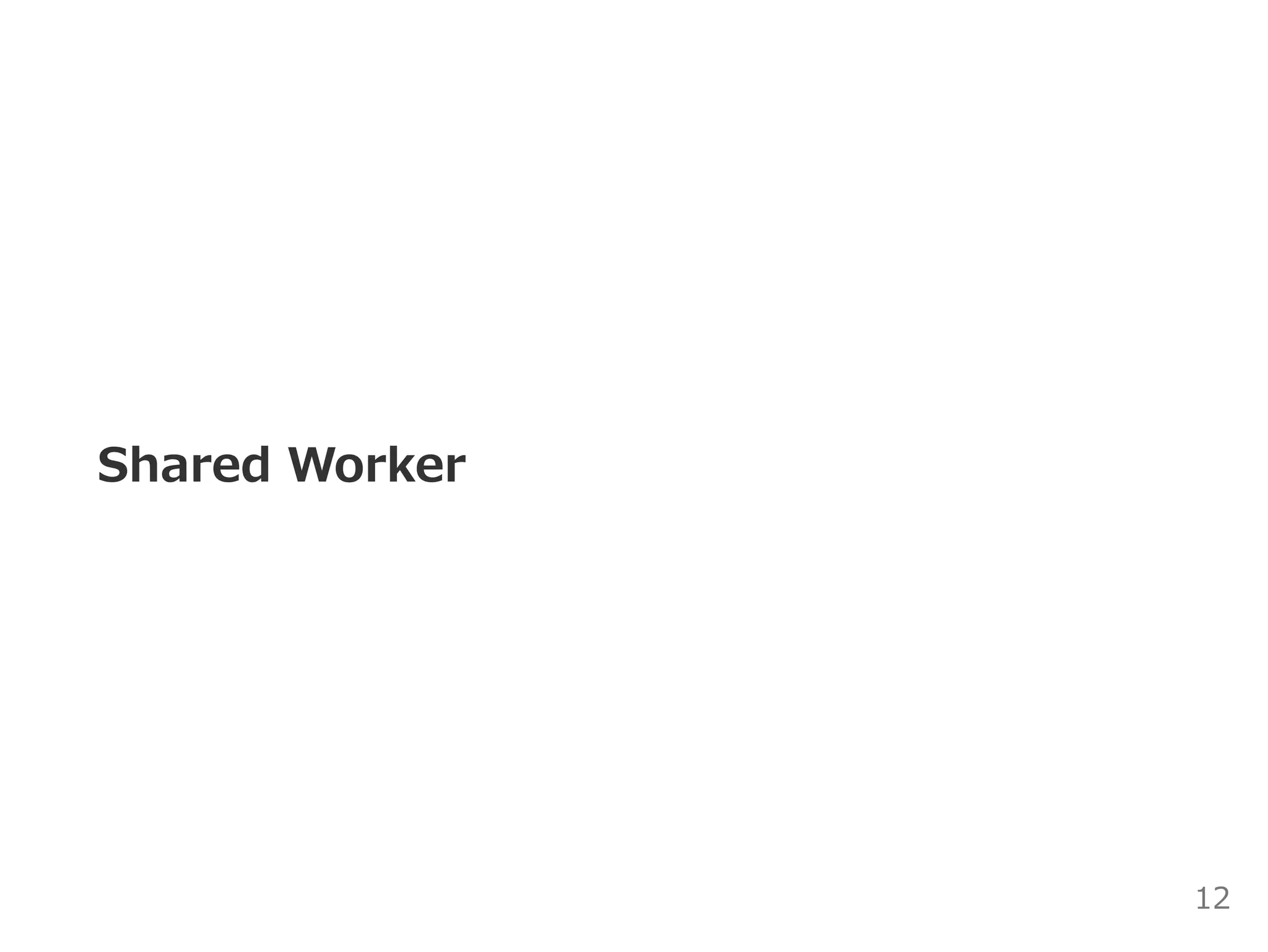 Shared Worker
12
 