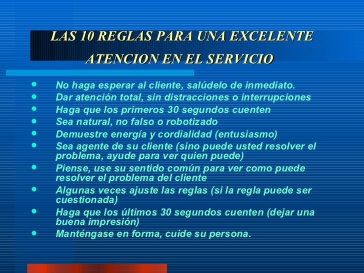 Servicio al cliente