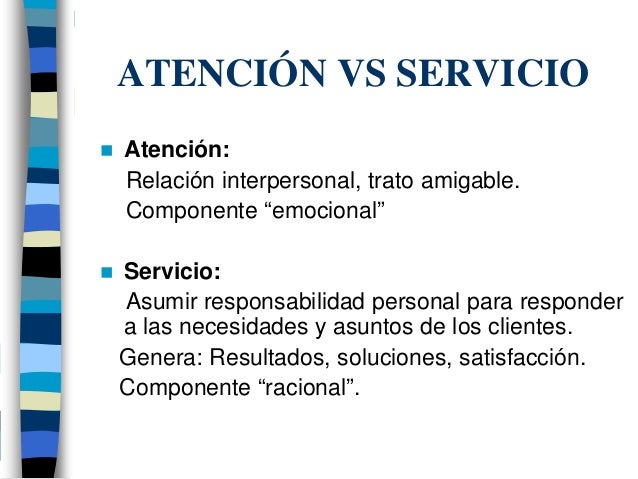 Servicio al cliente