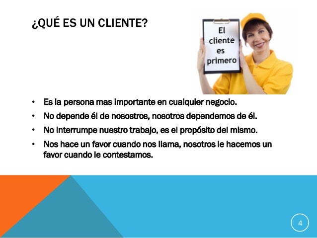 Servicio al cliente y Tipos De Cliente