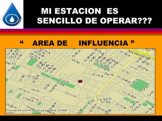 MI ESTACION ES
    SENCILLO DE OPERAR???

“   AREA DE   INFLUENCIA ”
 